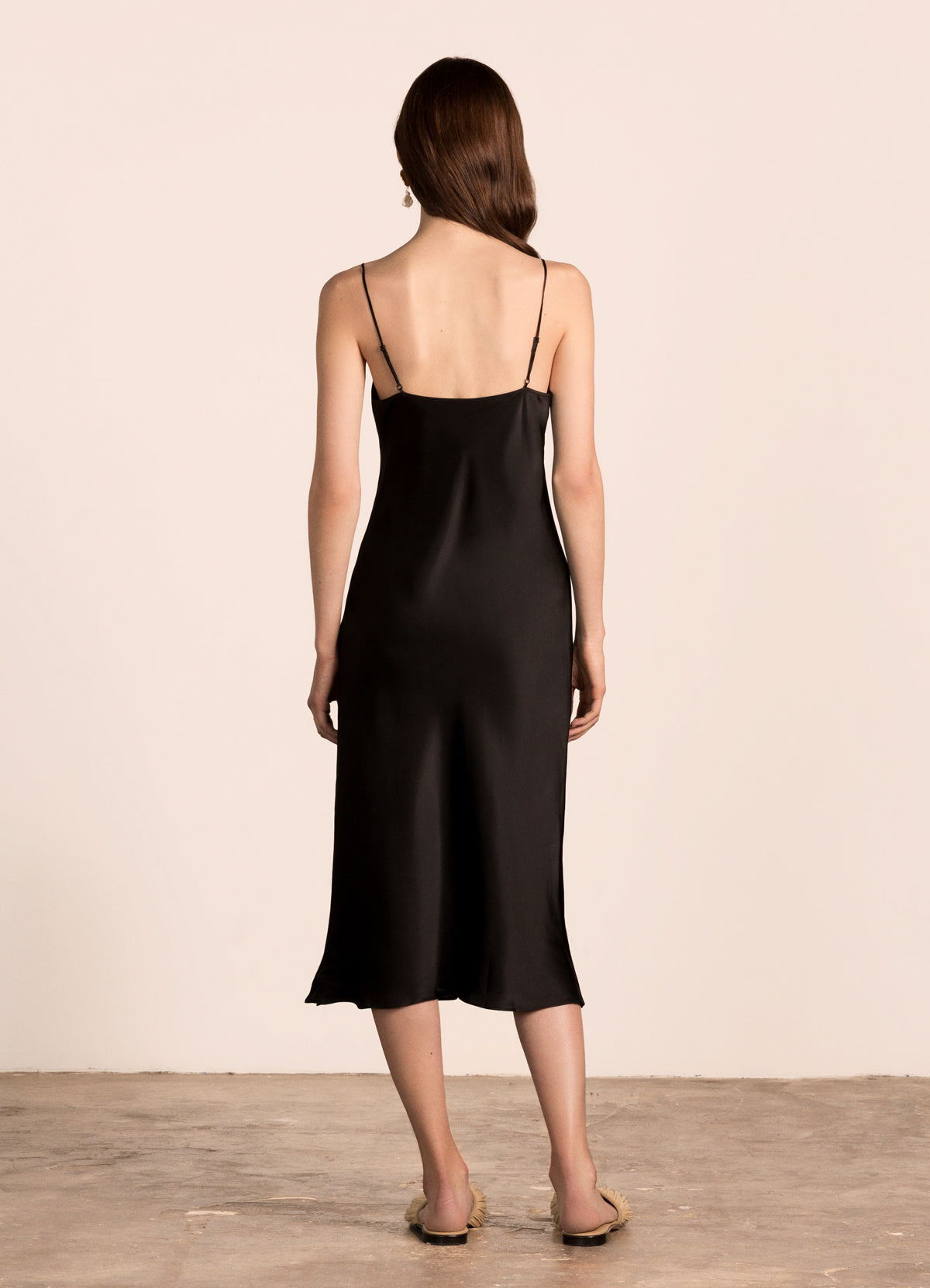 Black silk outlet slip dress
