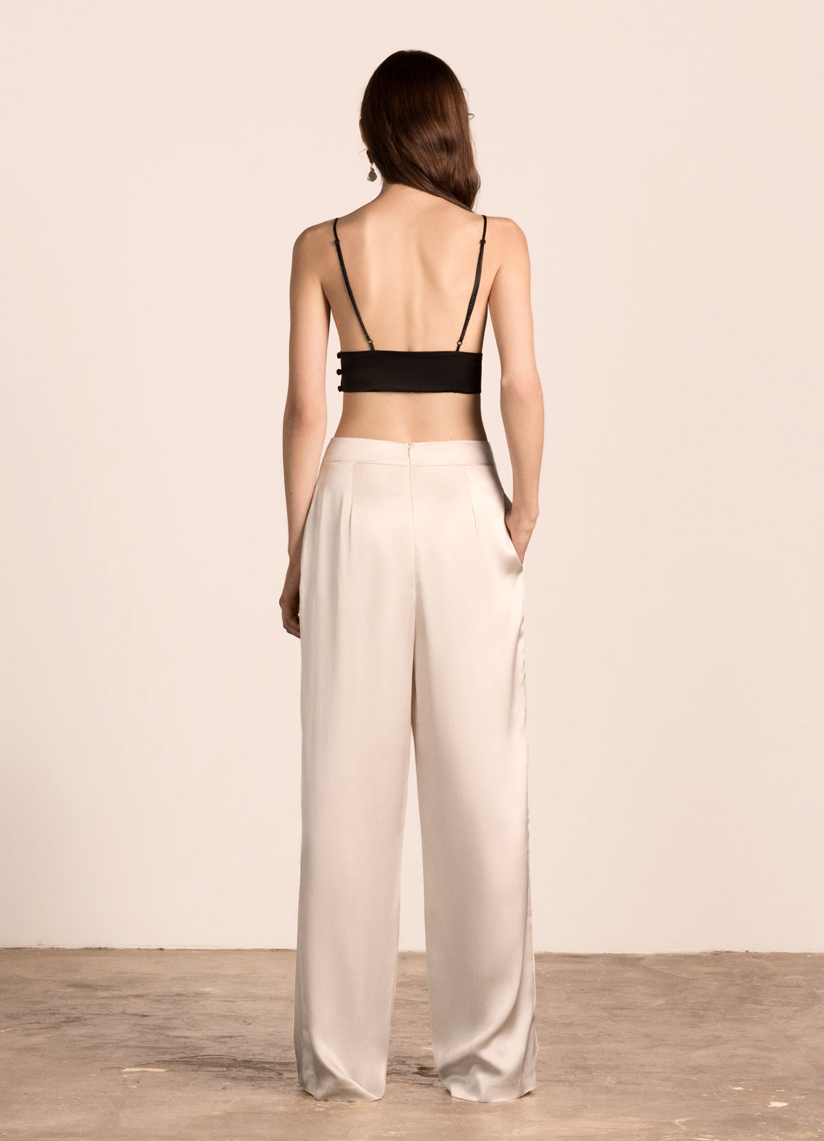 Milla Pleated Pants Ivory