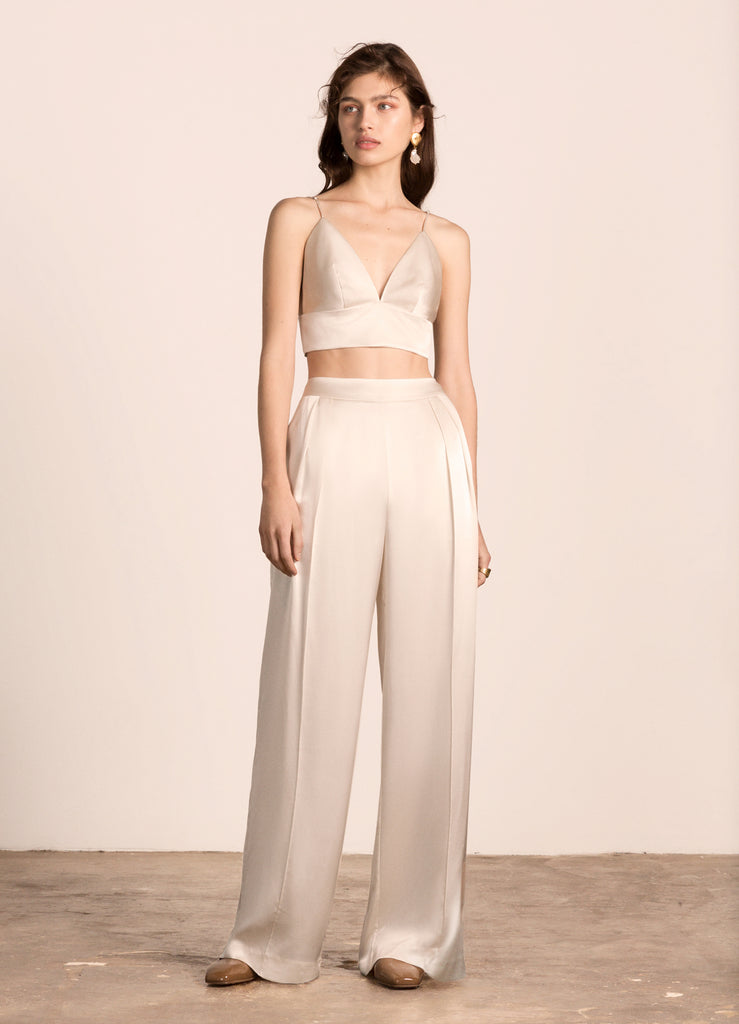 Kristen Crop Top Ivory